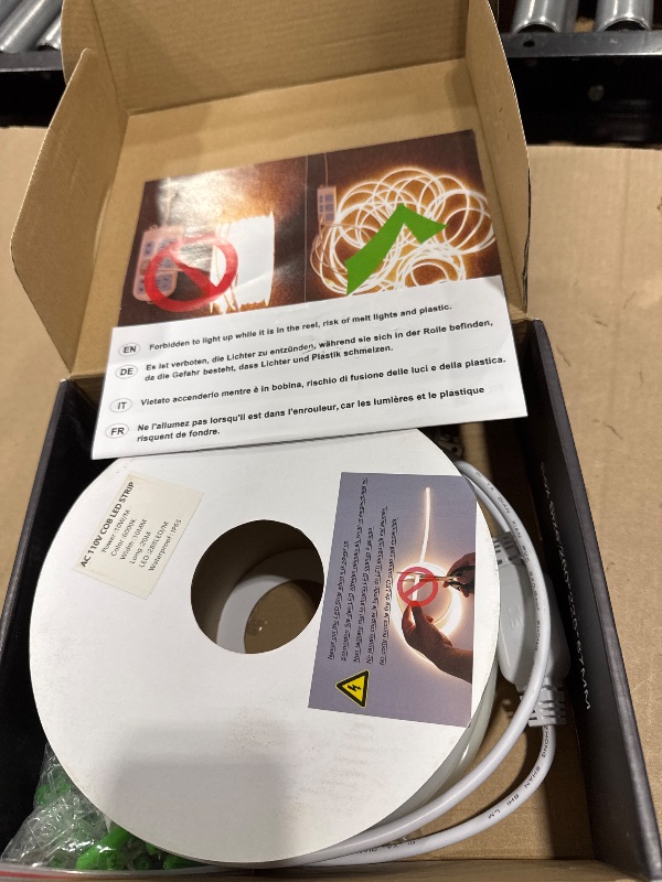 Photo 1 of BENLUN AC 110V COB LED Strip Lights Outdoor Waterproof 65.6ft, 6000K Cool White Super Bright 200W CRI 90+ LED Rope Light, IP65 Flexible Cuttable, for Bedroom Garden Commercial House