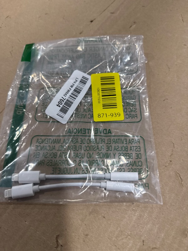 View 2 of [Apple MFi Certified] Lightning to 3.5 mm Headphone Jack Adapter,2 Pack iPhone Aux Adapter Converter Dongle Audio Cable Compatible with iPhone 14 13 12 11 X XS 8 7