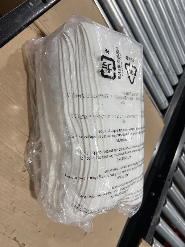 Photo 1 of Amazon Basics 2-Piece Quick-Dry Oversize Bath Towel, 100% Cotton, 54" x 30", White