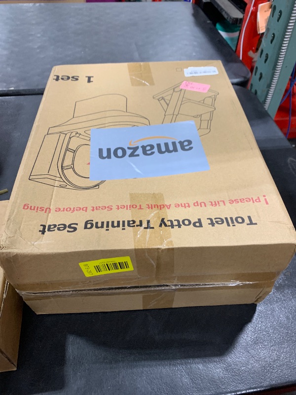 Photo 1 of Primlect Potty Training Seat, Easy Assembly Toddler Toilet Seat, 2 in 1 Potty Training Toilet, Splash Guard Anti-Slip Pad Step Stool for Boys Girls (Light Grey)