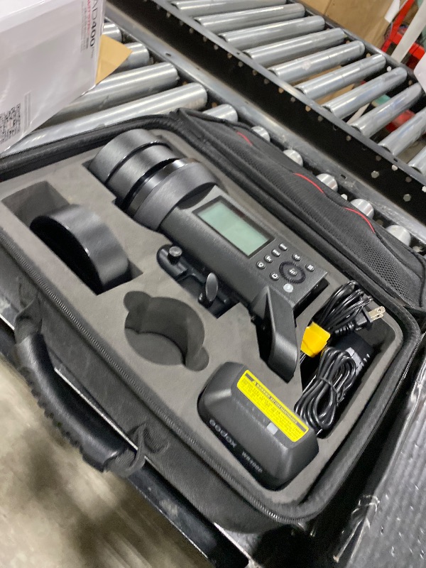 Photo 1 of Godox AD400Pro All-in-One Outdoor Flash Strobe Light, 400W 2.4G TTL 0.01-1s Recycle Time, 1/8000s HSS Studio Portable Speedlite with Battery for Canon Sony Nikon Fuji Camera (AD400 Pro)