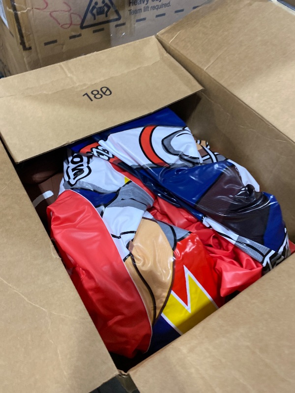 Photo 1 of 6FT Giant Inflatable Football Target Toss Game - Fun Indoor & Outdoor Yard Games for Kids & Adults, Football Party Throwing Games, Carnival Games, Camping & Tailgate Lawn Activities