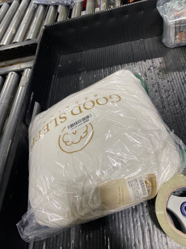 Photo 1 of Good Sleep Bedding King Size Sheets Set - 4 Pc, 100% Egyptian Cotton, 1000 TC 16" Deep Pocket King Sheet Set, Soft & Breathable, Sateen Weave with Pillowcases - White