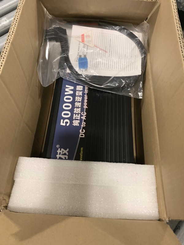 Photo 1 of NON FUNCTIONAL - PARTS ONLY ------------------------------------------------------5000 Watt Power Inverter 72V DC to 110V AC Converter, LED Display with 2 AC Outlets Dual Fans Radiating for RV, Camp and Home, Electric Tool Pure Sine Wave Inverter (110V, 5