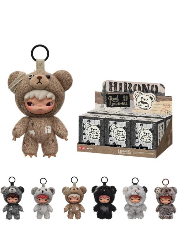 Photo 1 of POP MART Hirono Road Journal Series-Plush Doll Pendant Blind Box Figures, Collectible Toys Home Decorations, Holiday Birthday Gifts for Girls and Boys, Whole Set  
