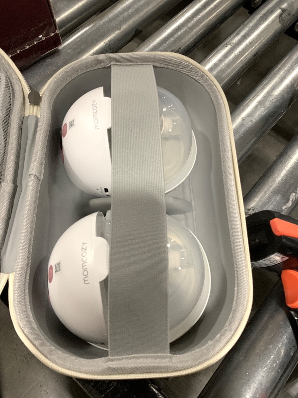 Photo 1 of Momcozy M5 Smart APP Controlled Wearable Breast Pump, Hands-Free Wireless Electric Pump, 3 Modes 9 Suction Levels, BPA-Free, Portable Lightweight, 24mm Flange, 2-Pack Cozy Red