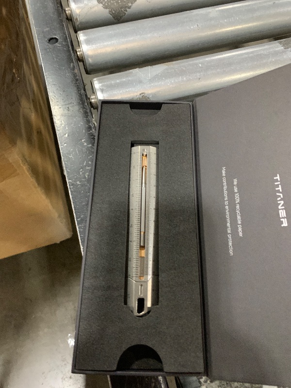 Photo 1 of Titaner Titanium EDC Ruler - Mix 3.0 Multifunctional Measuring Tool with Built-in Pen, Metric & Imperial Scales, Compact Pocket Size for Engineers, Architects, DIY Enthusiasts