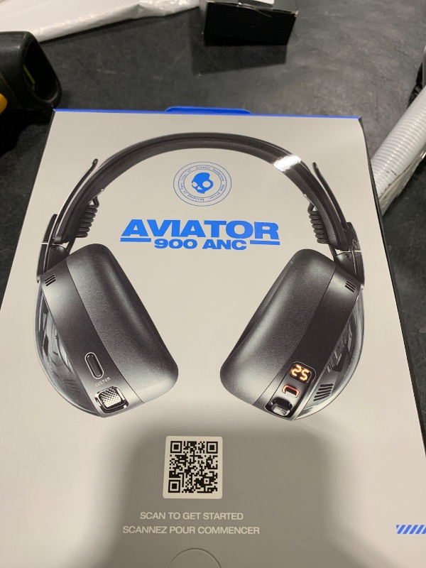 Photo 1 of Skullcandy Aviator 900 ANC Wireless Over-Ear Bluetooth Headphones, THX Spatial Audio with Head Tracking, Adaptive Noise Cancelling, Up to 60 Hours Battery, Microphone for iPhone Android - True Black