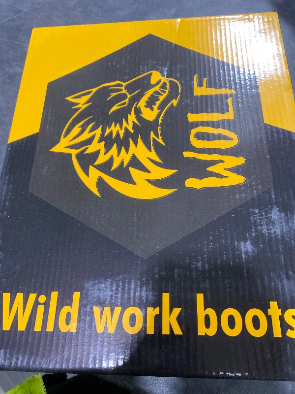 Photo 1 of WOLF Work Boot | 100% Genuine Upper Leather | Oil, Slip, Impact, Puncture Resistant | Electrical Hazards | Non-Slip Rubber Sole