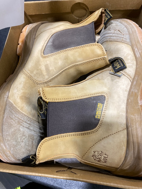 Photo 1 of WOLF Work Boot | 100% Genuine Upper Leather | Oil, Slip, Impact, Puncture Resistant | Electrical Hazards | Non-Slip Rubber Sole