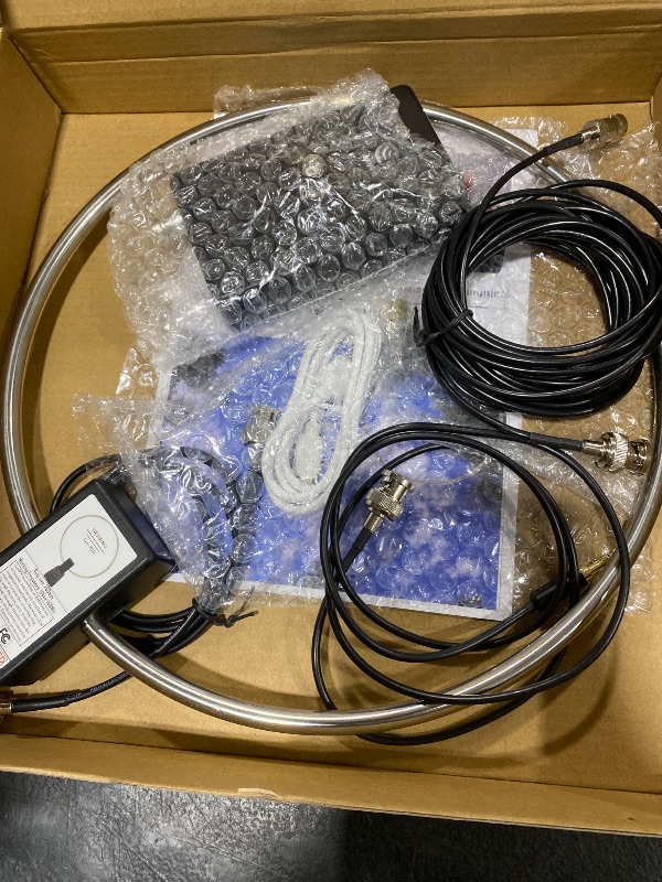 Photo 1 of GA800 Portable Active Shortwave Antenna (Free of Tuning), WOOKLEA Loop Antenna 10kHz-159MHz, with BNC Cable, LW MW SW FM Air V Band, Used for Amateur Radio