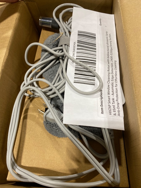 Photo 1 of HIXZAP Smart Window Cleaning Robot with bidirectional ultrasonic Spray & 85ml Tank - Automatic Edge Detection, 2400-3200pa Strong Suction, Anti-Drop Protection for Effortless Cleaning