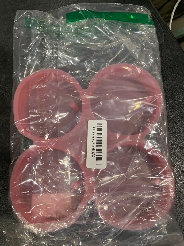 Photo 1 of (300 Design Optional) MUBYOK M02 4inch Circles with Holes 4 Cavity Silicone Freshie Mold for Baking Aroma Beads Car Freshie Supplies
