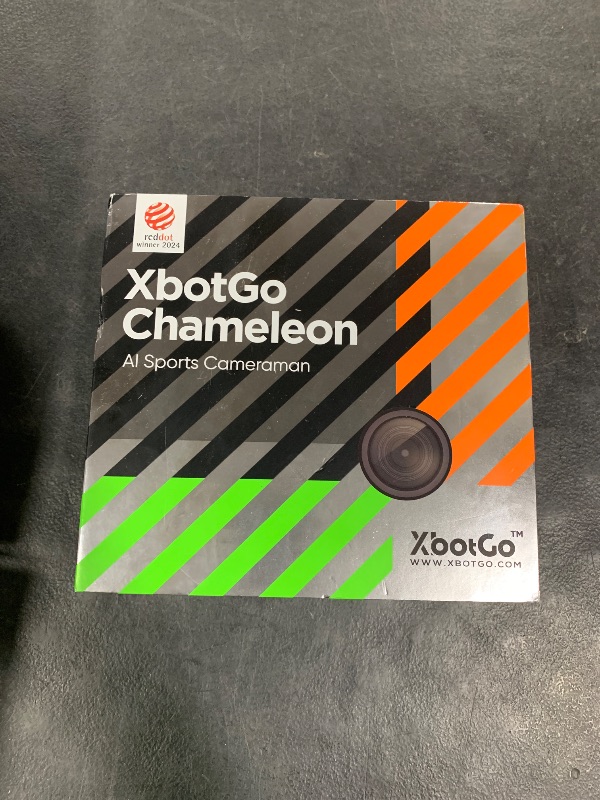 Photo 1 of XbotGo Chameleon AI Auto Sports Action Camera - 4K 60FPS Soccer Camera and Basketball Tracking Camera for Team Sports, Live Streaming, No Subscription, Works with iOS & Android (Lava Graphite)