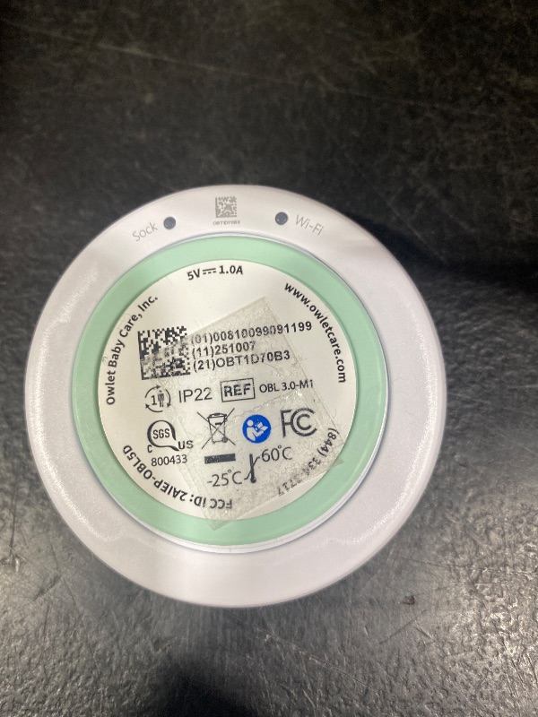 Photo 1 of Owlet Dream Sock - FDA-Cleared Smart Baby Monitor - Track Live Pulse (Heart) Rate, Oxygen in Infants - Receive Notifications - Dusty Rose