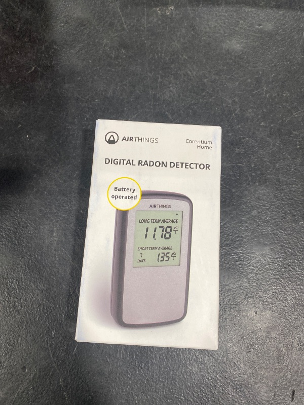Photo 1 of Airthings Corentium Home Radon Detector 223 Portable, Lightweight, Easy-to-Use, (3) AAA Battery Operated, USA Version, pCi/L