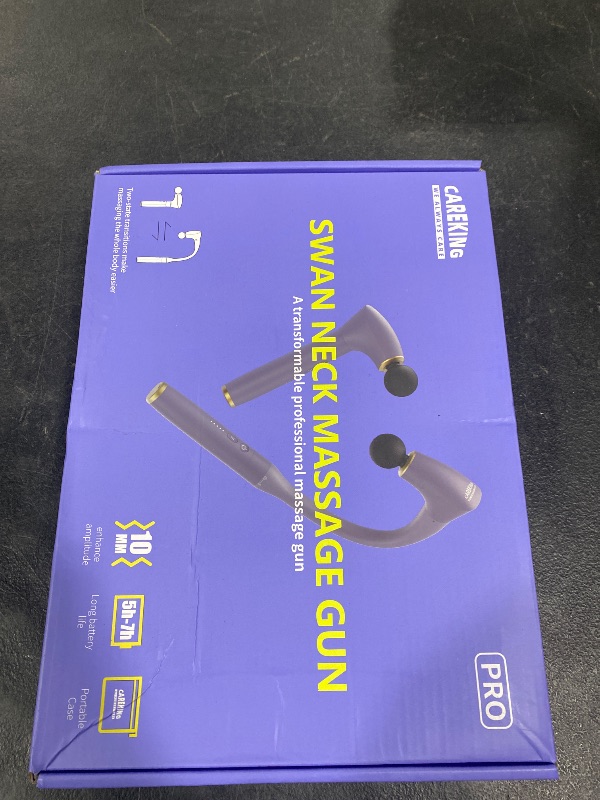 Photo 1 of CAREKING 2-in-1 Detachable Muscle Massage Gun Deep Tissue with 20'' Extension Handle, Back and Neck Massager for Pain Relief, Handheld Massager for Shoulder Lower Back Leg Waist, Purple