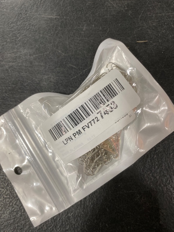 Photo 1 of 100 Pieces Metal Mini Paper Clips 0.59inches (15mm) Finish Steel Tiny Journaling Decorative Small Paper Clips Clamps Office Paperclip for Document Sorting and Organizing