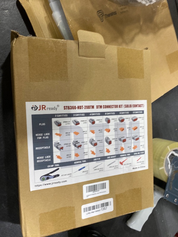 Photo 1 of JRready ST6360 Deutsch DTM Connector Crimping Tool Kit, Deutsch Crimp Tool and 2 3 4 6 8 12 Pin Connectors With Solid Contact,Size 20 Solid Terminal 20-22AWG For Automotive Connectors