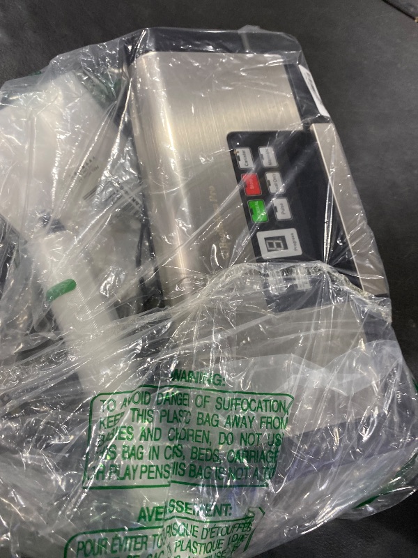 Photo 1 of 95kPa Vacuum Sealer Machine with AquaLock Technology, for Moist Seals, 2X Seal & 130W, Fully Automatic Food Sealer, Built-In Cutter, Bag Storage & Hose, Precision Sealing, 2 Bag Rolls,Stainless Steel