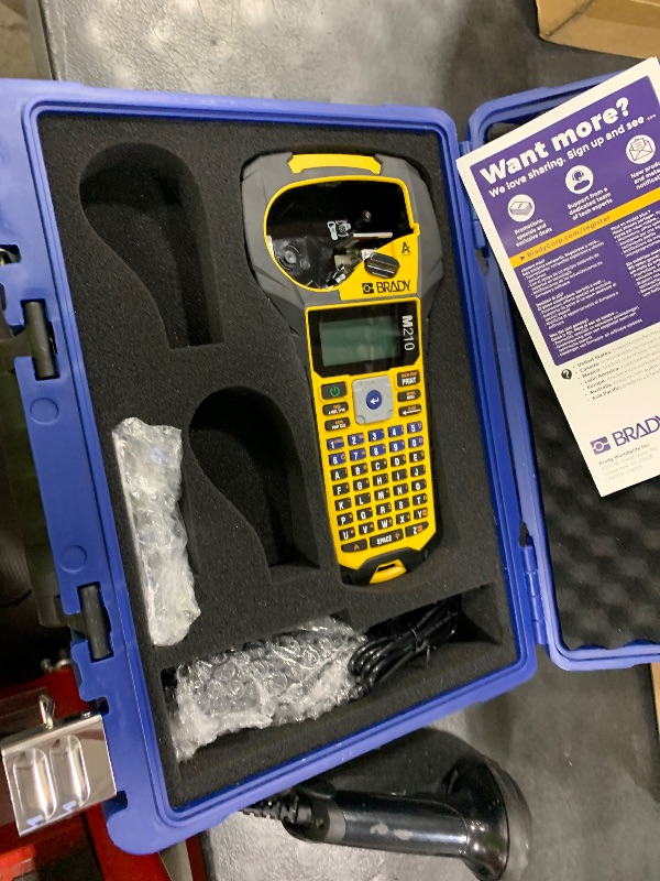 Photo 1 of Brady M210 Portable Label Printer Kit (M210-KIT), Yellow/Black