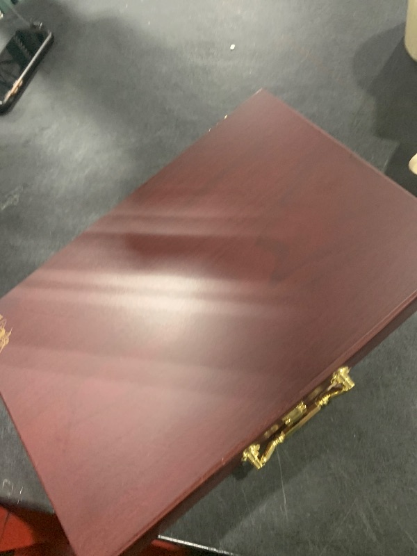 Photo 1 of Yellow Mountain Imports Classic Chinese Mahjong Game Set, Emerald with 148 Medium-Size Translucent Green Tiles and Wooden Case