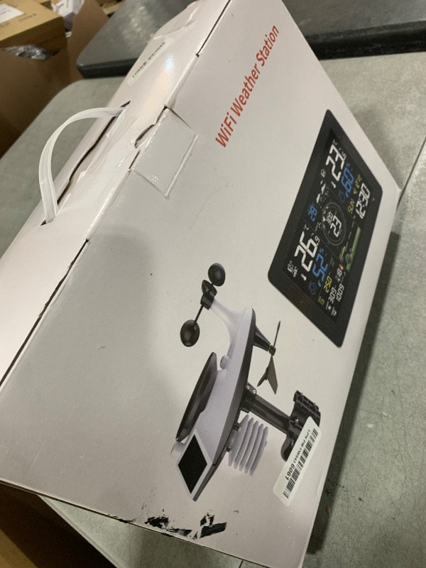 Photo 1 of WiFi Weather Station Wireless Indoor Outdoor, Digital Thermometer with Rain Gauge and Wind Speed/Direction, Weather Forecast, Temperature, Humidity, Clock, Alarm, UV, Air Pressure