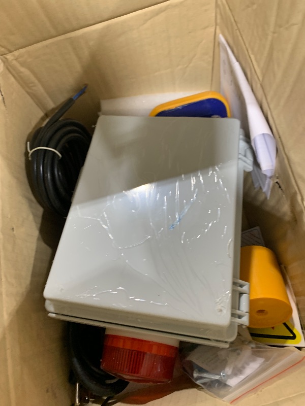 Photo 1 of Upgraded Septic Control Panel with Septic Alarm, Pump Circuit Breaker, 14 AWG Power Cord, Float Switch, High Water Septic Tank Alarm with Flashing Lights, 110 DB Audible for Efficient Warning