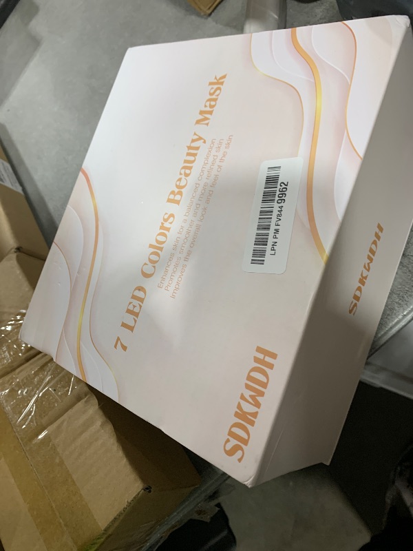 Photo 1 of SDKWDH Red Light Therapy for Face, Led Face Mask Light Therapy, Anti-Aging Infrared Therapy for Wrinkles, Fine Lines, 7-1 Colors LED Facial Skin Care Mask, Gold