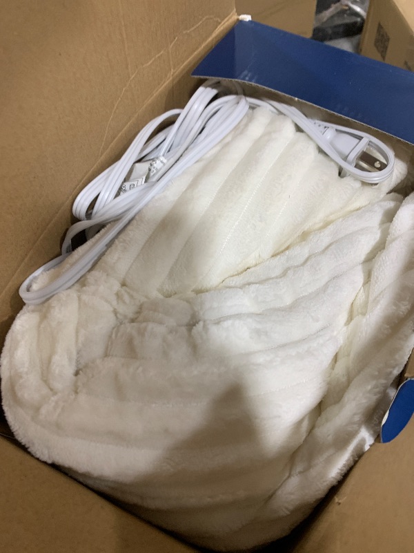 Photo 1 of Bedsure GentleSoft Electric Blanket Full Size - Soft Ribbed Flannel Heated Blanket with 6 Heat Settings, Heating with 10 Time Settings, 8 hrs Timer Auto Shut Off (72x84 inches, Coconut White)