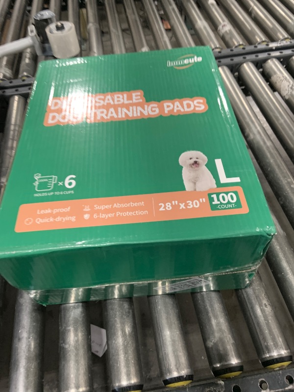 Photo 1 of 100 Count Large Dog & Cat Puppy Pee Pads - 28"x30" Absorbent Potty Training Pads | Leakproof Quick-Dry Disposable Pet Pads for Puppies, Dogs & Cats | Indoor, Outdoor, Litter Box, Housebreaking Use