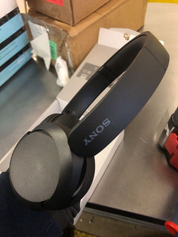 Photo 1 of *NO ACCESSORIES** Sony WH-CH520 Wireless Headphones Bluetooth On-Ear Headset with Microphone and up to 50 Hours Battery Life with Quick Charging, Black