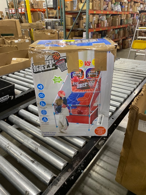 Photo 1 of grnpeak Basketball Arcade Game, Kids Double Basketball Hoop with Balls & Pump, Fun Sports Game for Boys Girls, Gift for Kids Ages 4+