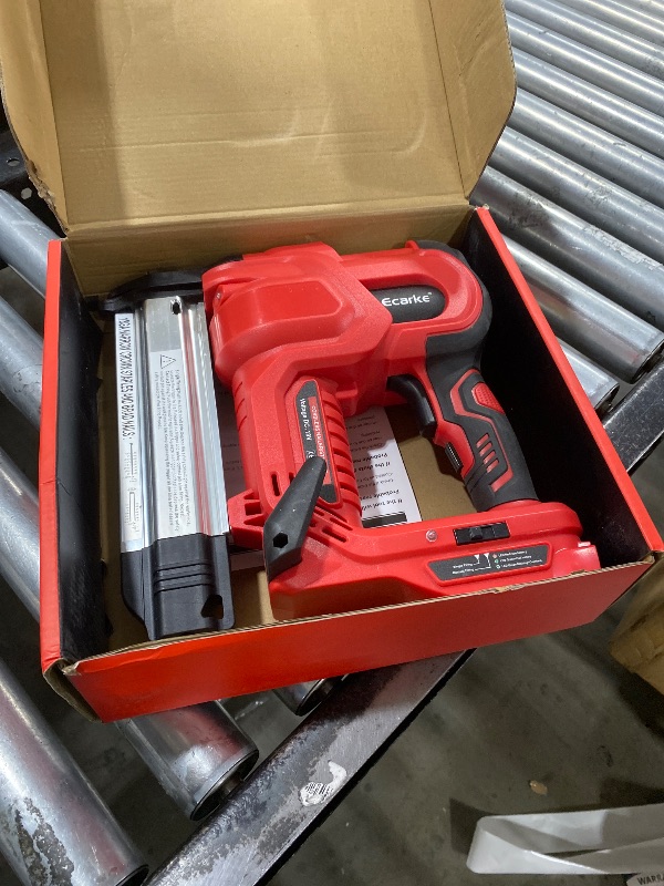 Photo 1 of Ecarke 2" Electric Nail Gun Compatible with Milwaukee 18V Battery(No Battery),2 in 1 Cordless Brad Nailer Stapler with 1000 Nails,18 Gauge Nail Gun Battery Powered,2 Firing Modes for Trim Wood DIY