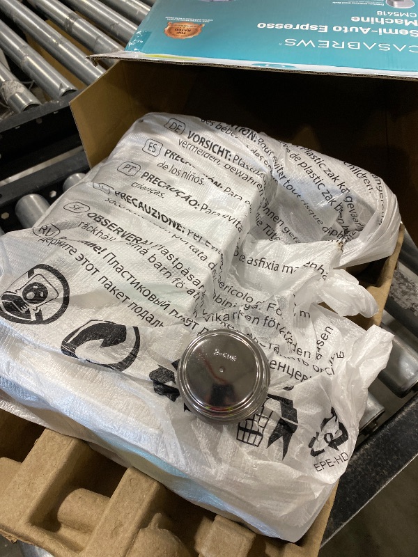 Photo 1 of CASABREWS CM5418 Espresso Machine 20 Bar, Compact Espresso Maker with Steam Milk Frother, Stainless Steel Coffee Machine with 34oz Removable Water Tank for Cappuccino, Gift for Women or Men, Silver