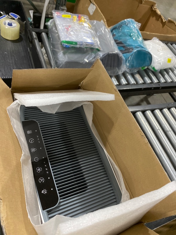 Photo 1 of ECOSELF Smart Air Purifier for Home Large Rooms, with WiFi Control, Covers Up to 2400 Ft², Smart Mode, AQI Display, 22dB Sleep Mode & Aromatherapy with 2X-Power Filtration, HAP603WF, Bright White