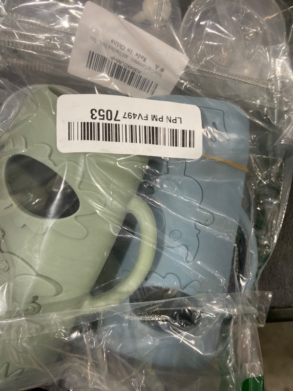 Photo 1 of Sippy Cup Conversion Kit with Silicone Sleeves for Dr Browns Narrow and Narrow Glass Baby Bottle 8oz, Weighted Straw Replacement Kit with Soft Straw Top and Handle,4-Pack?6m+