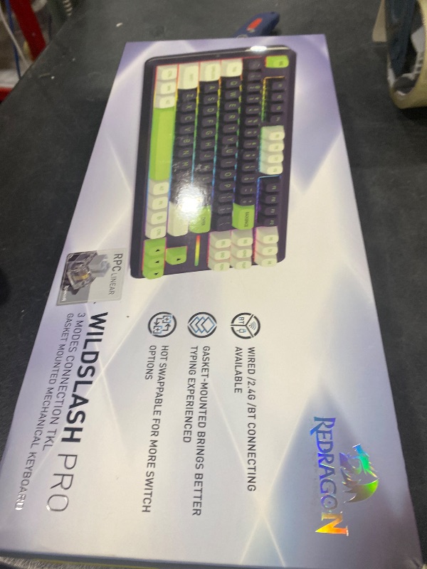 Photo 1 of Redragon K734B Wireless Mechanical Keyboard,3-Modes Bluetooth Gasket Hot Swappable TKL RGB Custom Keyboard,Pre-lubed Switches, 81 Keys PBT Keycaps, South-Facing LEDs Socket