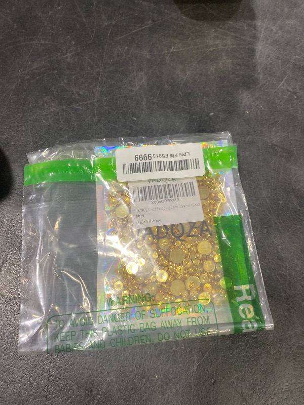 Photo 1 of 1000PCS Mixed Sizes 3/4/5/6/8/10mm Flatback Half Round Pearls Gems for Crafting, Gold Pearl Beads Gem Stones for Crafts Jewelry Clothes Shoes Dress Nail Art Making Embellishments (Gold)