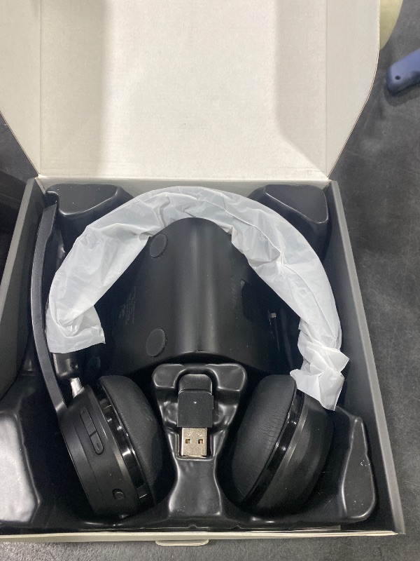 Photo 1 of (Upgraded Version) Wireless Headset, Bluetooth Headset with Noise Cancelling Microphone, Best Headphones with Mic Mute & USB Dongle for PC/Computer/Laptop/Cell Phones/Remote Work/Call Center
