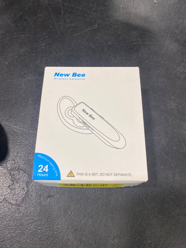 Photo 1 of [2 Pack] Bluetooth Earpiece Wireless Handsfree Headset V5.0 24 Hrs Driving with Mic 60 Days Standby Bluetooth Headset for iPhone Android Samsung Driver