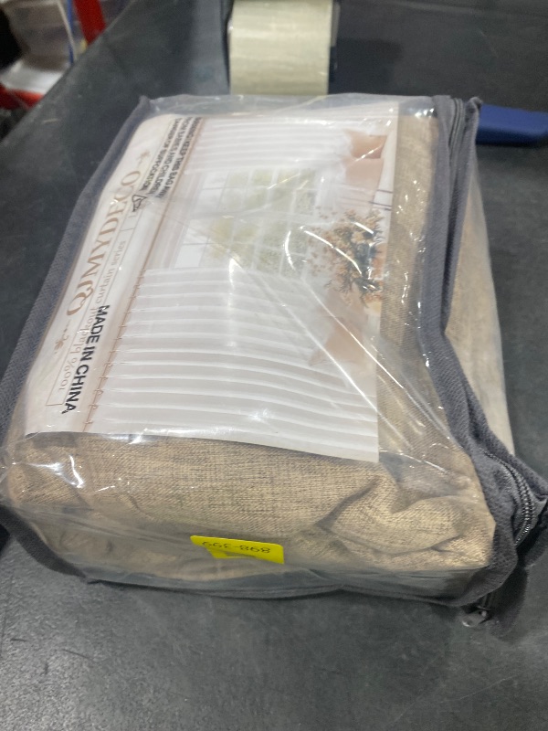 Photo 1 of Dark Flax 100% Blackout Curtains 84 Inch Length 2 Panels Set Farmhouse Style for Bedroom Windows/Living Room Thermal Insulated Neutral Boho Drapes Linen Blend Chocolate 7ft Long Hook Belt Pleated