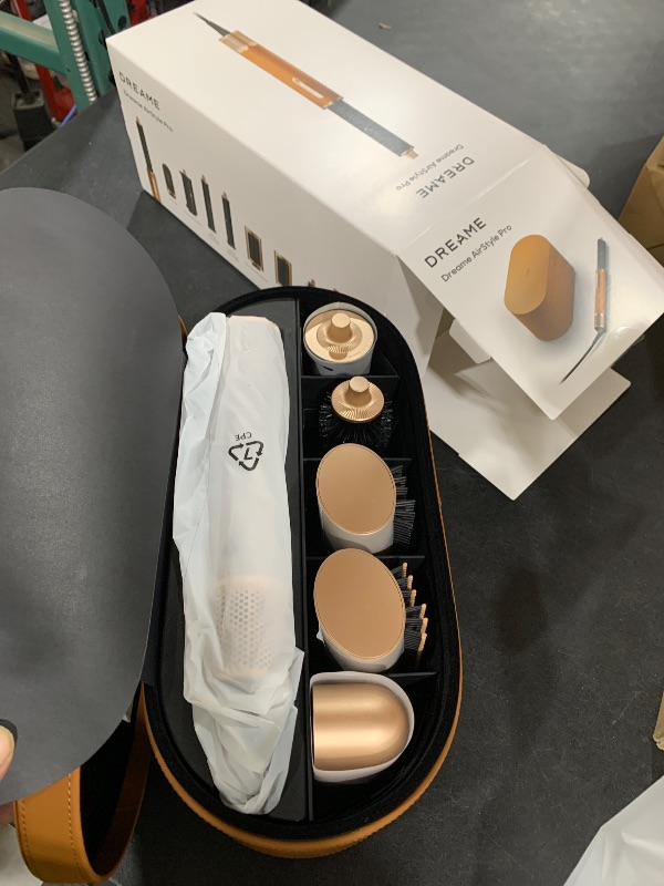 Photo 1 of Dreame - AirStyle Pro 7-in-1 Hair Styling Device, Quick Dry, 2 Rollers, Straightening Brush, Less Frizz, Airflow Styling - Gold
