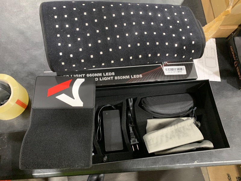 Photo 1 of ALLOLO Red Light Therapy for Body, 32.7"*15.7" Large Infrared Light Therapy with Timer, 405pcs 3-in-1 LEDs 660nm&850nm Red Light Therapy Mat for Back Belly Knee Shoulder Leg(with Storage Bag&Glasses)