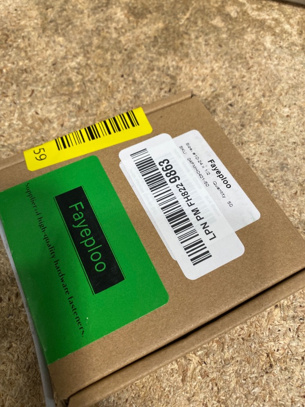 Photo 1 of #10-24 x 1/2" Flat Head Machine Screws (50 pcs), 18-8 (304) Stainless Steel, Phillips Drive Flat Head Machine Screws, Black Oxide Coated, Fayeploo (with Phillips Driver Bit)