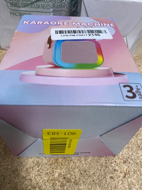 Photo 1 of ?2026 Newest? Mini Karaoke Machine for Kids Girls & Boys - Portable Bluetooth Speaker with 2 Wireless Microphones - Kids Birthday Gifts for Ages 4-10 - Kids' Instrument Accessories - Beige