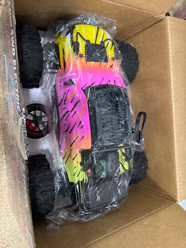 Photo 1 of 1/16 50MPH Brushless 4WD RC Truck,Upgradeable All-Terrain Remote Control Cars with 3S Battery,Waterproof Fast Off-Road RC Truggy for Adults,Suitable as Gift for Snow/Sand Adventures-Gradient Pink