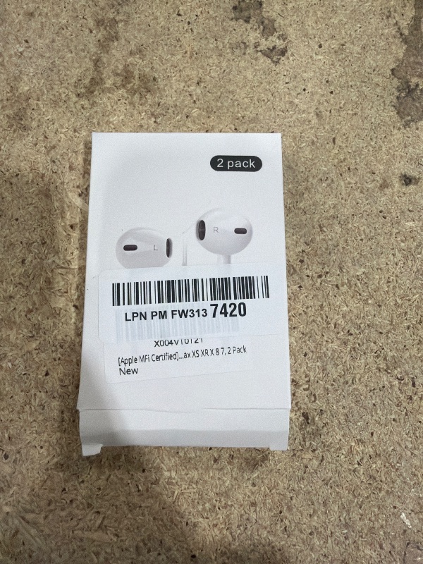 View 2 of [Apple MFi Certified] for iPhone Headphones Wired Earbuds/Earphones with Built-in Microphone & Volume Control HiFi Stereo Nosie Reduction Compatible for iPhone 14 13 12 11 Pro Max XS XR X 8 7, 2 Pack