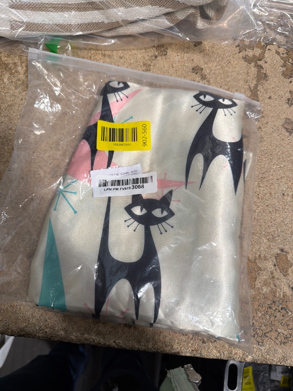 Photo 1 of 1 Pack Satin Pillowcase for Hair and Skin Mid Century Colorful Modern Cat Imitation Silk Pillowcase 20" x 30" with Hidden Zipper Soft Smooth Cooling Pillow Cover Queen Size for Bedroom Sofa