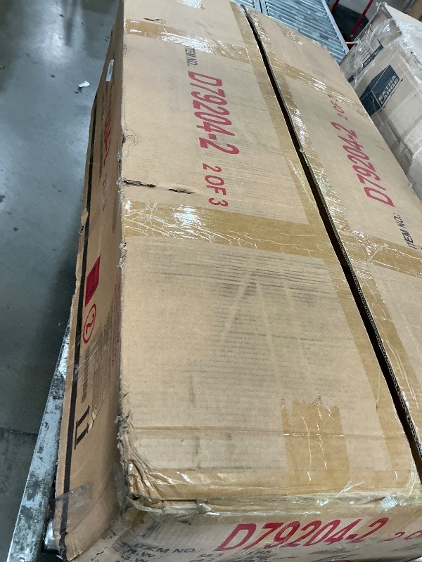 Photo 1 of ***BOX 2 OF 3***PARTIAL SET 
W Blue Faux DARK  BLUE  L Shaped Sectional Couch DARK GREY